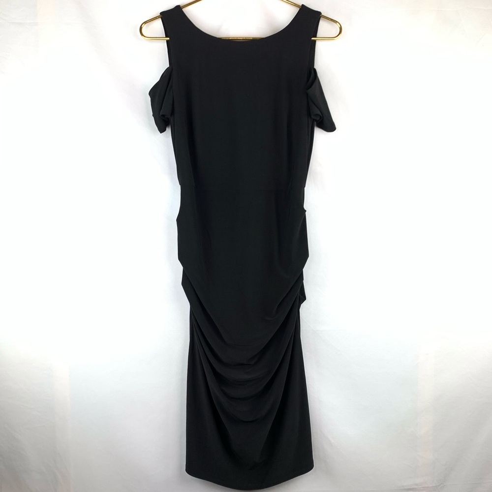 Laundry by Shelli Segal black ruched dress